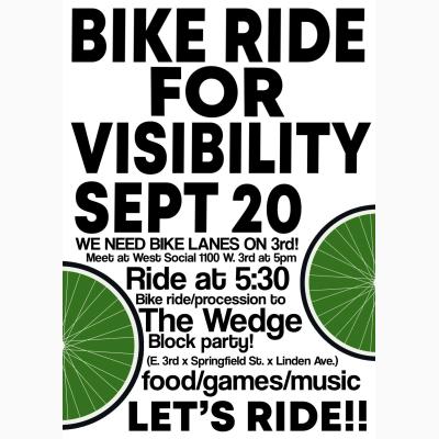 Bike Ride for Visibility - we need bike lanes on 3rd